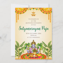 Satya Narayan katha inbjudan Satyanarayan pooja