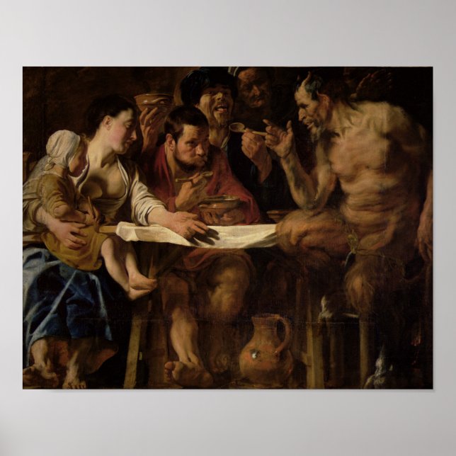 Satyr and Peasant, 1620 Poster (Framsidan)