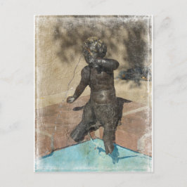 Satyr Fontän Vykort