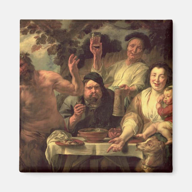 Satyr och bönder magnet (Framsidan)