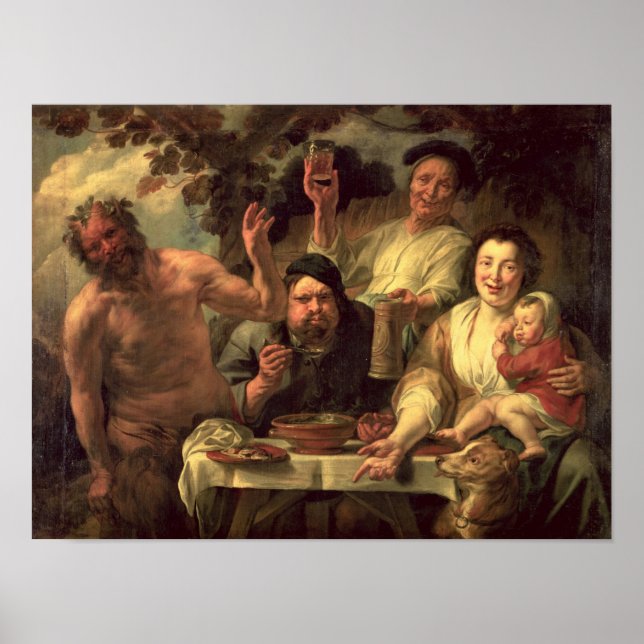 Satyr och bönder poster (Framsidan)