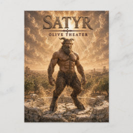 Satyr Oliveteater Mörk Cinema Vykort