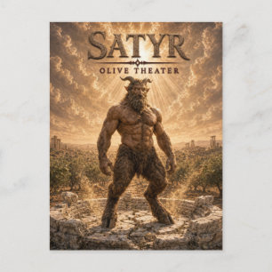 Satyr Oliveteater Mörk Cinema Vykort