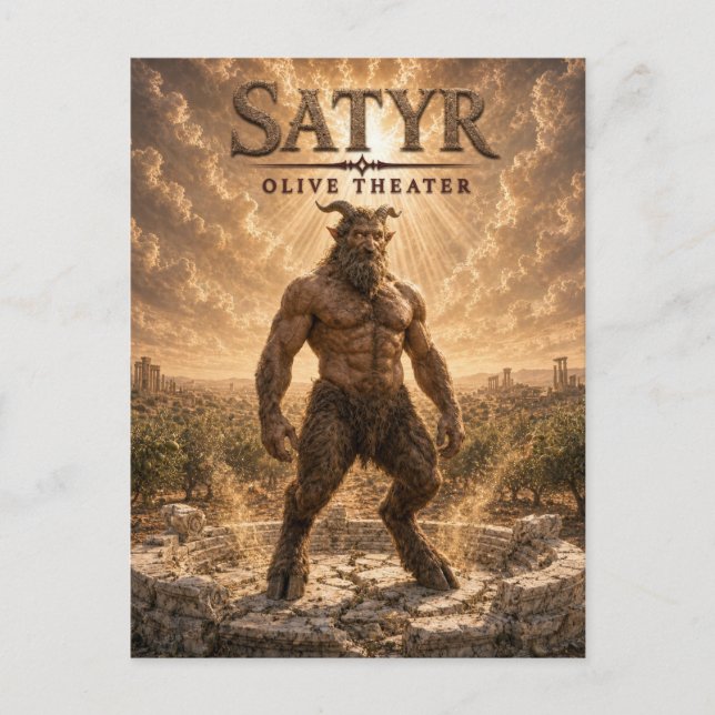 Satyr Oliveteater Mörk Cinema Vykort (Framsida)