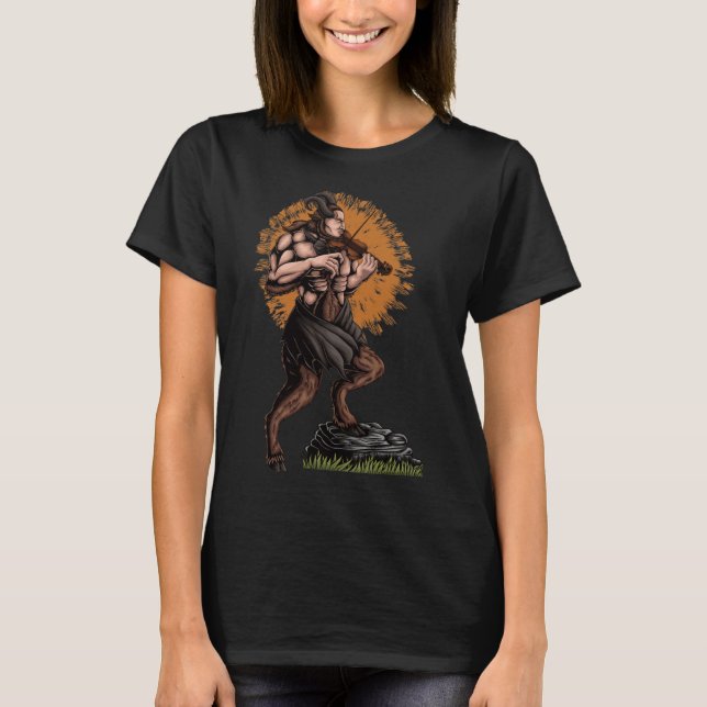 Satyr with violin t shirt (Framsida)