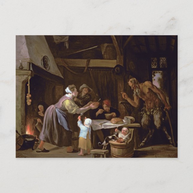 Satyrerna och familjen vykort (Framsida)