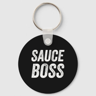 Sauce Boss Chef Bbq Cook Food Humorousa  Nyckelring