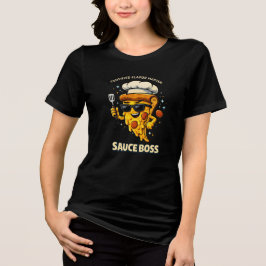 Sauce Boss T-Shirt – Rolig Pizza Chef Slice Teckna