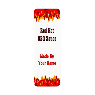 Sauce Canements Labels Small Flames Anpassningsbar Returadress Etikett