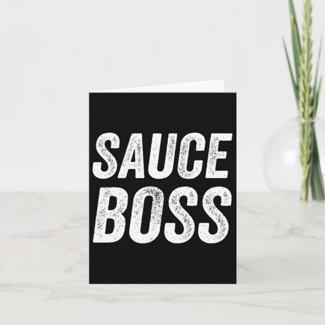 Sauce Chef Chef Bbq Cook Food Humorousa Kort (Framsida)