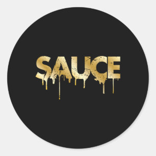 Sauce Smälter drivsås Runt Klistermärke