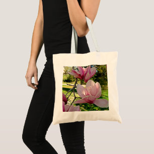 Saucer Magnolia Blommar Bag - Personlig Tygkasse