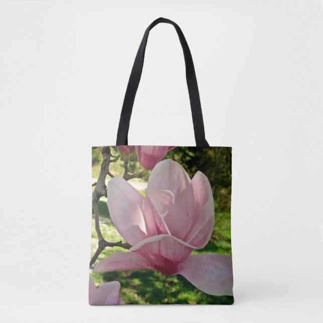 Saucer Magnolia Blommar Bag - Personlig Tygkasse (Framsida)