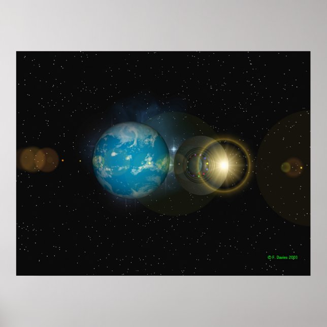 Saucer med jorden poster (Framsidan)