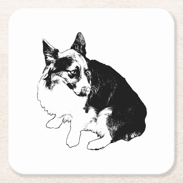 Saucer Sentinel Underlägg Papper Kvadrat (Framsidan)