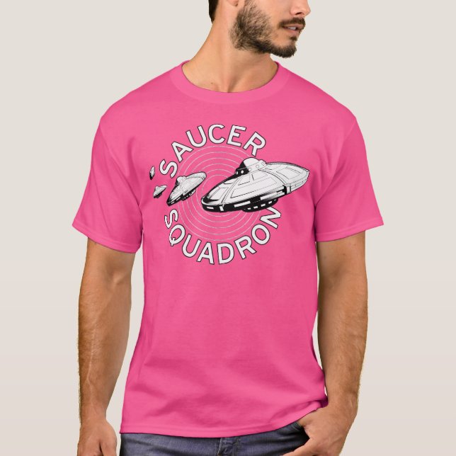 Saucer Squadron BW T Shirt (Framsida)