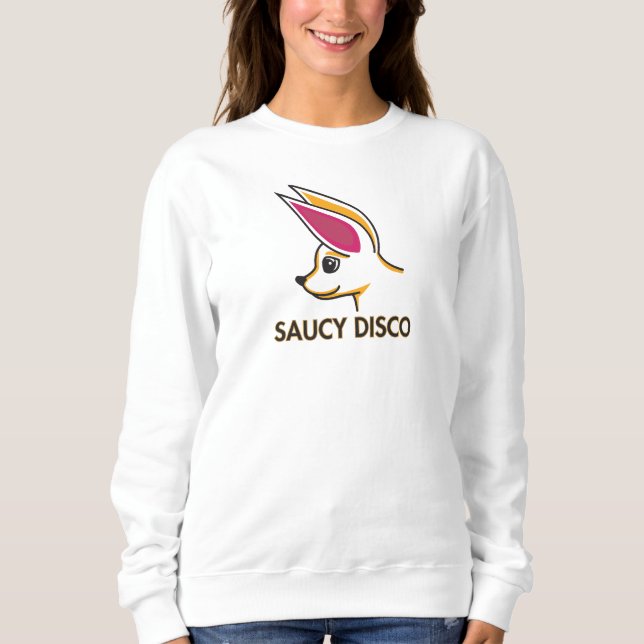 Saucy Disco Logotyp Sweatshirt T Shirt (Framsida)