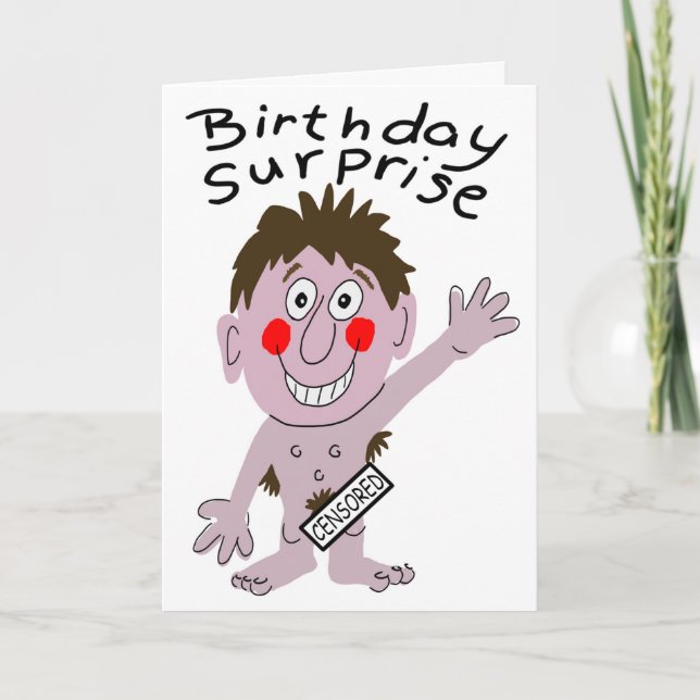 Saucy Man Birthday Card Kort (Framsida)