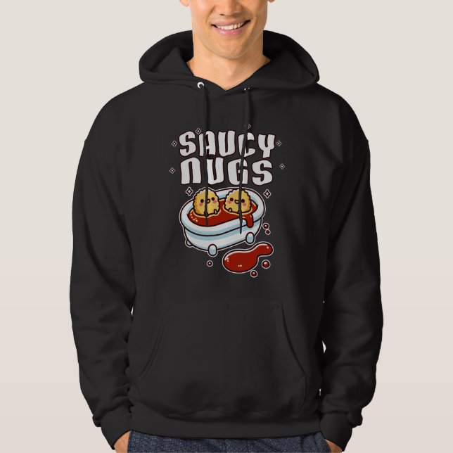 Saucy Nugs Chicken Nuggets Hoodie (Framsida)