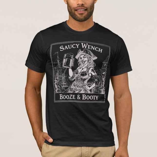 Saucy Wench Sprit & Booty T-Shirt (Framsida)