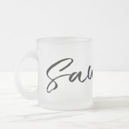 Saudade Black Frostad Glasmugg