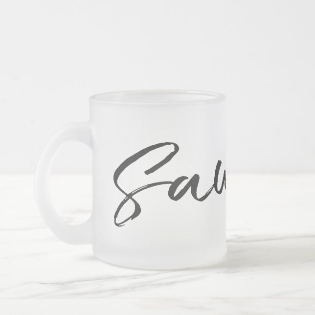 Saudade Black Frostad Glasmugg (Vänster)