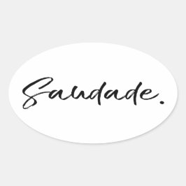 Saudade Black Ovalt Klistermärke