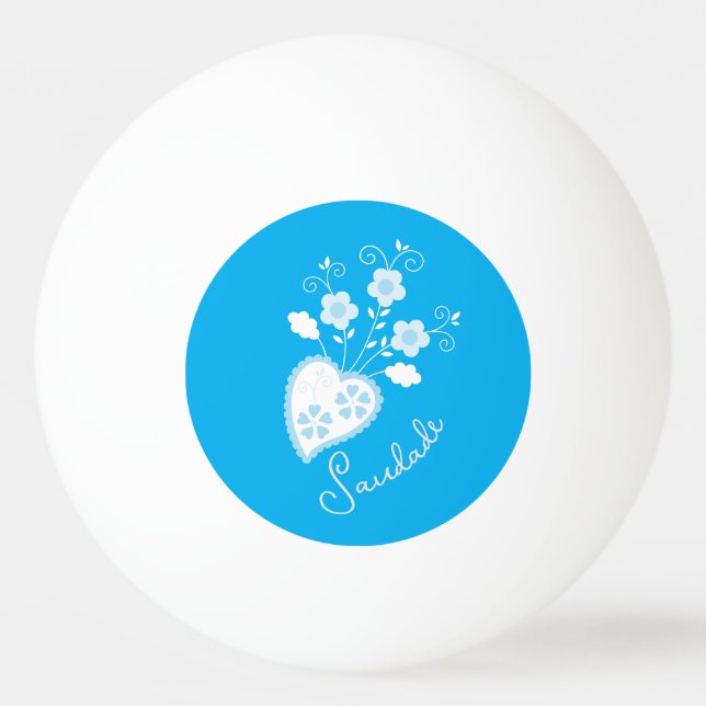 Saudade elak jag saknar er portugisiska hjärta pingisboll (Framsidan)