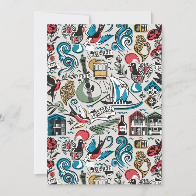 Saudade // populära motiv från Portugal Tack Kort (Framsida)