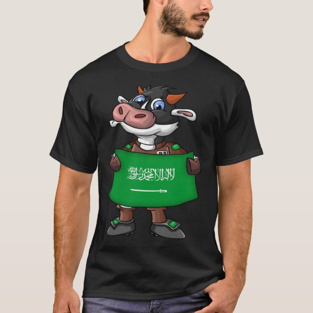 Saudi Arabia Cow Fan T Shirt (Framsida)
