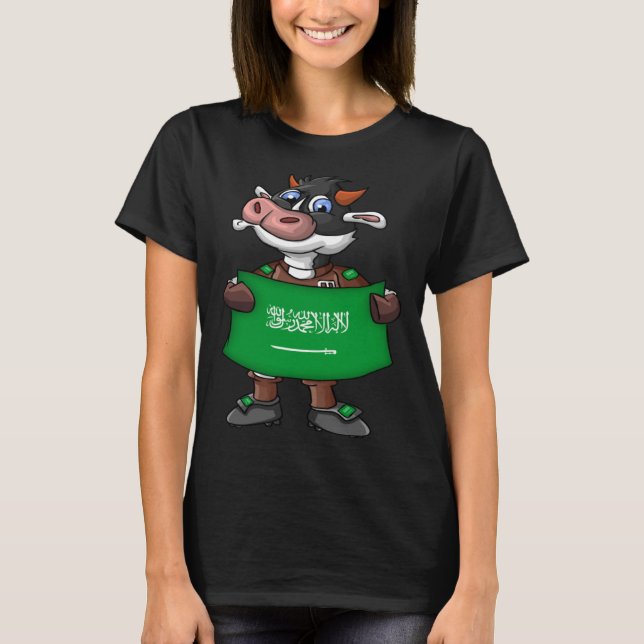 Saudi Arabia Cow Fan T Shirt (Framsida)