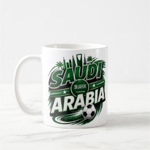 Saudi Arabia Fotbollsfanmugg Grön fotbollssuppor Kaffemugg