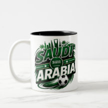 Saudi Arabia Fotbollsfanmugg | Grön fotbollssuppor