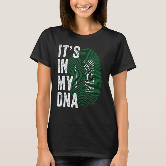 Saudi Arabia It's In My DNA Saudi Fingerprint Saud T Shirt (Framsida)