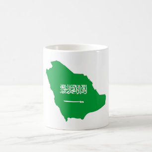 saudi arabia land flagga-symbolen karta kaffemugg