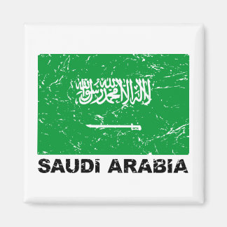 Saudia Arabia Vintage Flagga Magnet