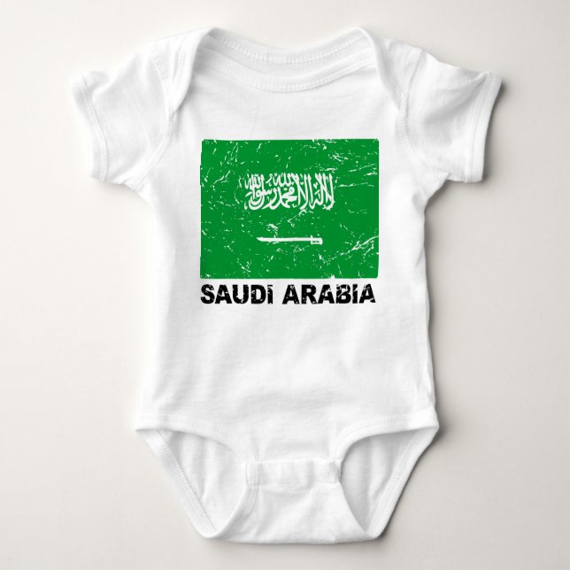 Saudia Arabien vintageflagga T Shirt (Framsida)