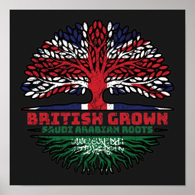 Saudiarabien Arabian Förenade kungariket British Poster (Framsidan)