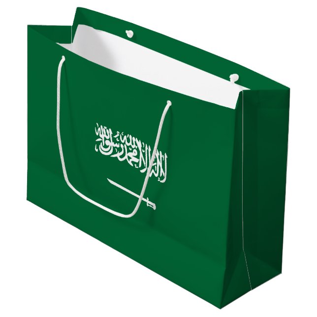 Saudiarabien flagga (Framsidan Vinklad)
