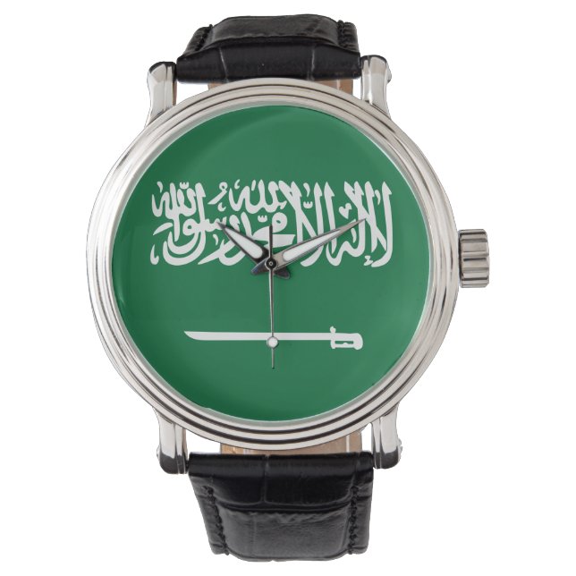 Saudiarabien Flagga Armbandsur (Framsida)