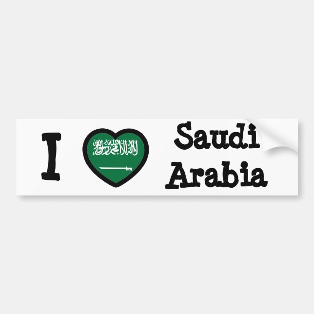 Saudiarabien Flagga Bildekal (Framsidan)