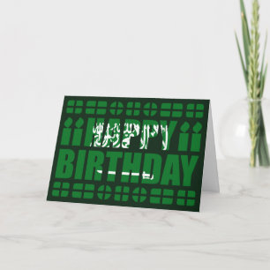 Saudiarabien Flagga Birthday Card Kort