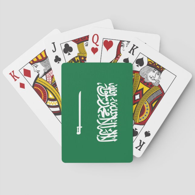 Saudiarabien Flagga Casinokort (Baksidan)
