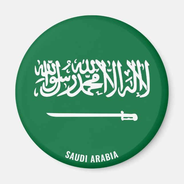 Saudiarabien Flagga Charming Patriotic Magnet (Framsidan)