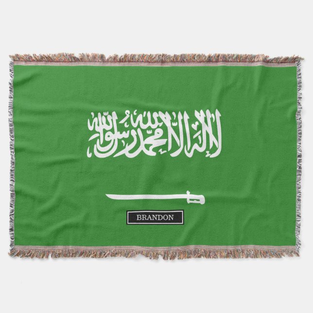 Saudiarabien flagga filt (Framsidan)