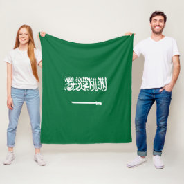 Saudiarabien flagga fleecefilt