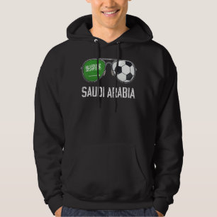 Saudiarabien Flagga & Football Sunglass Saudiarabi Hoodie