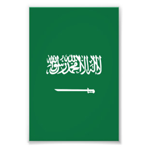 Saudiarabien flagga fototryck