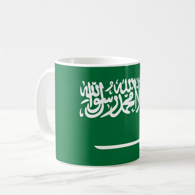 Saudiarabien Flagga Kaffemugg (Framsida vänster)