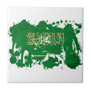 Saudiarabien flagga kakelplatta